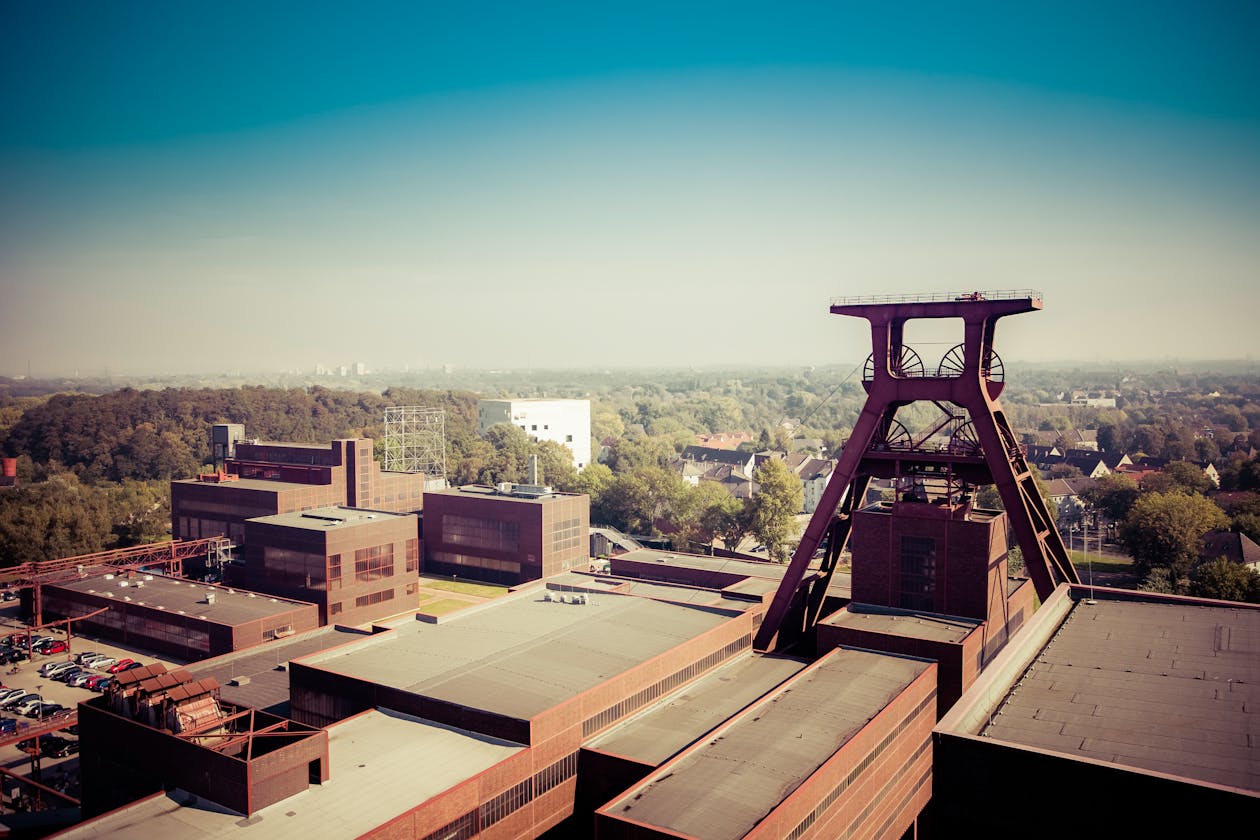Aerial view of industrial venue in the Ruhr Area for corporate events and conferences